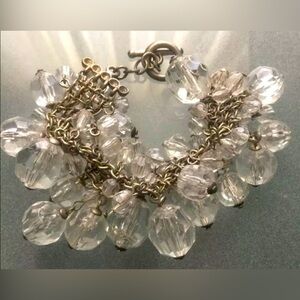 Vintage 50's Multiple Strands  Celluloid Chainlink Bracelet excellent condition